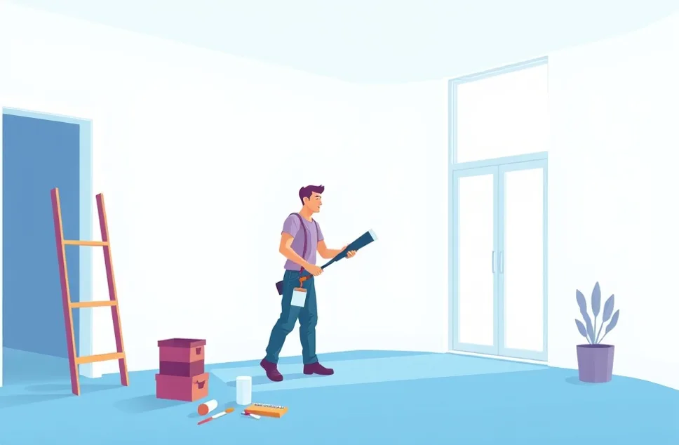 Intérieur rénové après travaux de peinture à Gif-sur-Yvette