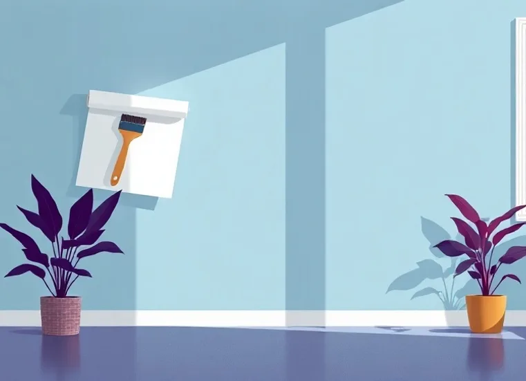 Pose de papier peint, rouleau et brosse à maroufler